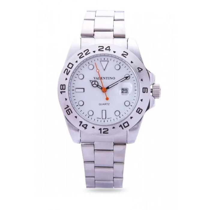 Valentino 20122020-WHITE DIAL SILVER STAINLESS STEEL STRAP Watch for Men