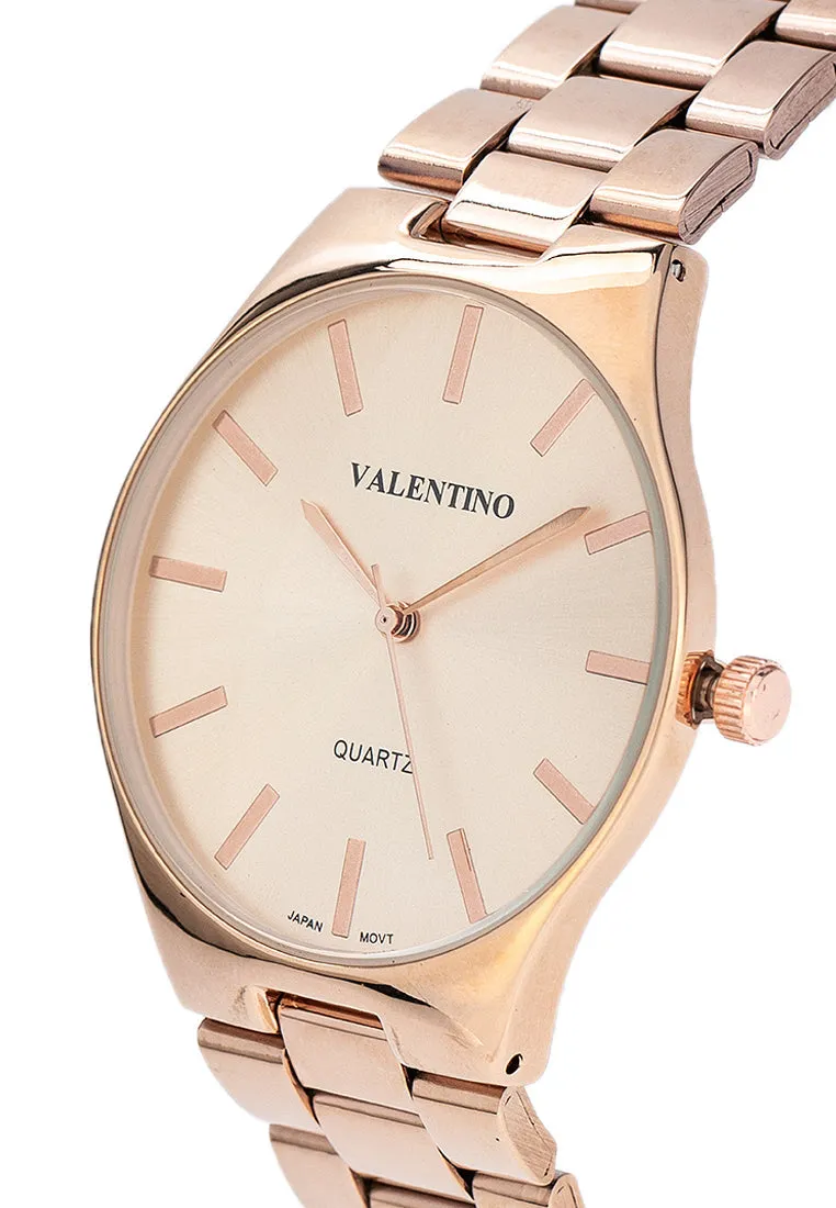 Valentino 20122398-ROSE GOLD DIAL Stainless Steel Strap Analog Watch for Women