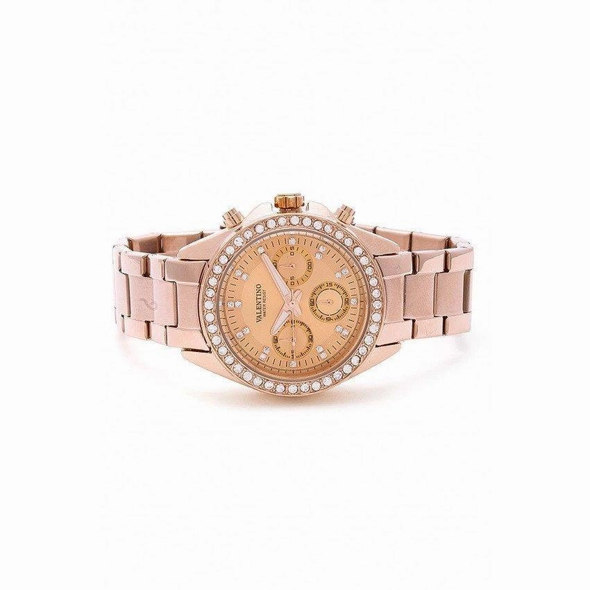 Valentino 20121662-ROSE GOLD - ROSE DIAL EXCALIBUR IP ROSE GOLD STAINLESS STEEL BAND STRAP Watch for Women