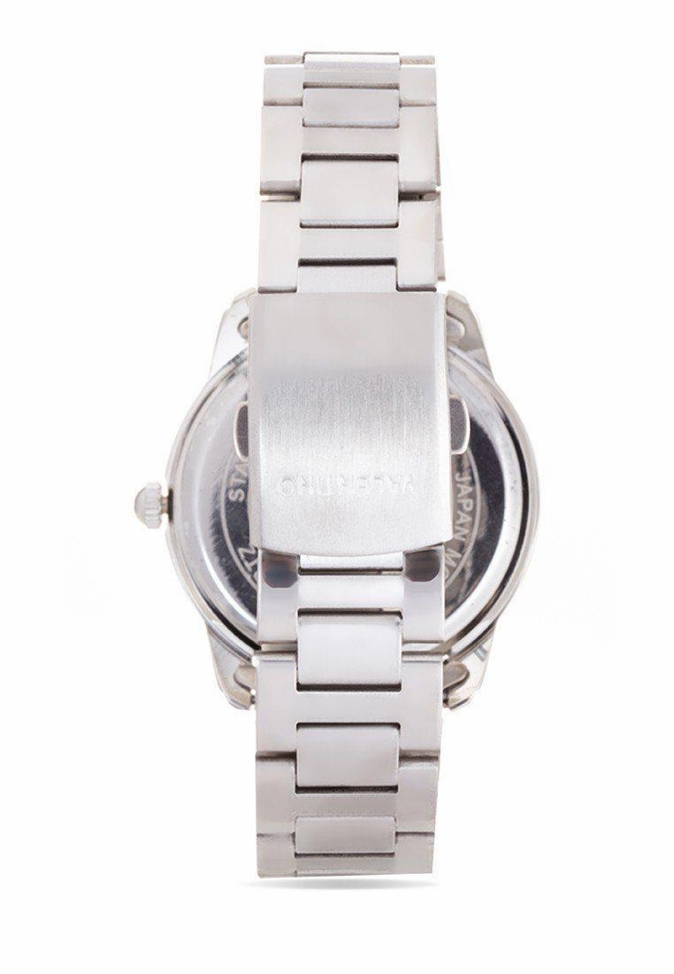 Valentino 20121911-BLACK DIAL STAINLESS BAND Strap Watch For Men