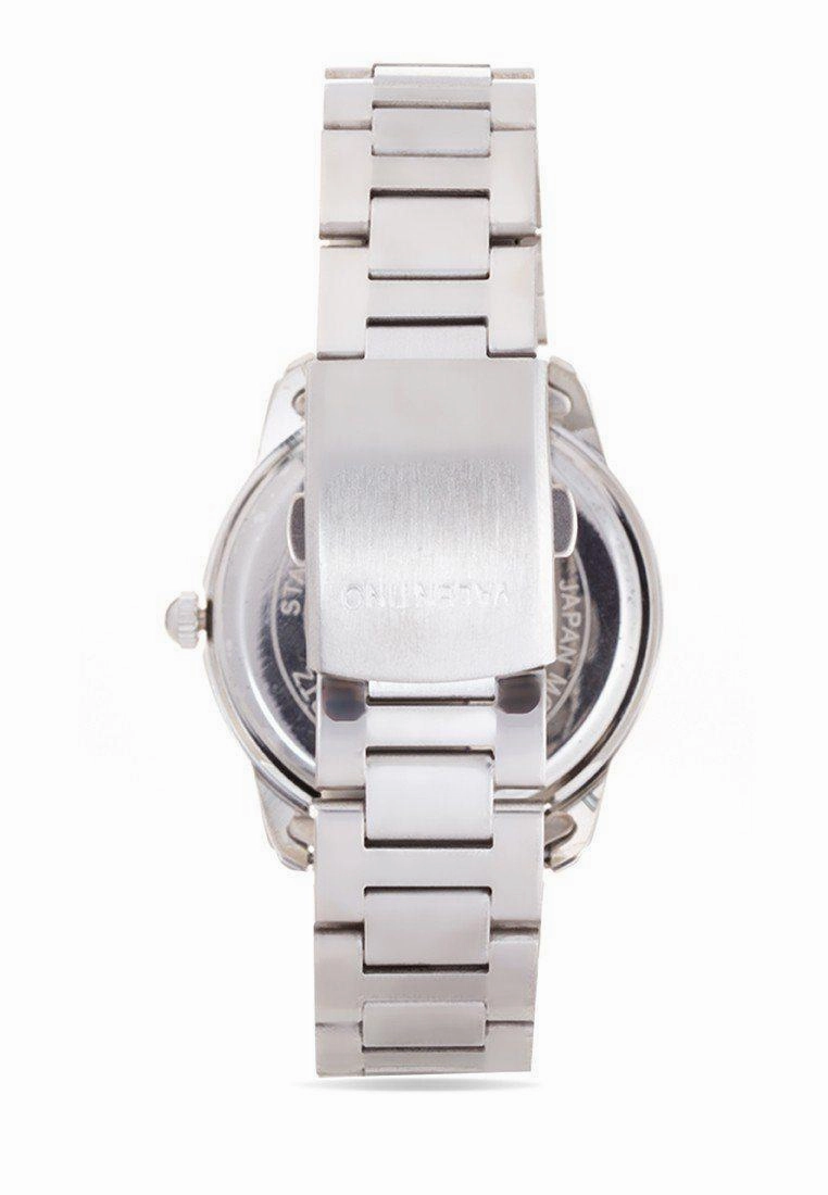 Valentino 20121911-BLACK DIAL STAINLESS BAND Strap Watch For Men