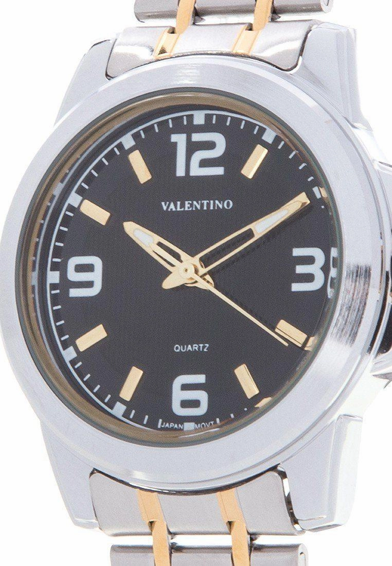 Valentino 20121953-TWO TONE - BLACK DIAL STAINLESS BAND Watch For Women