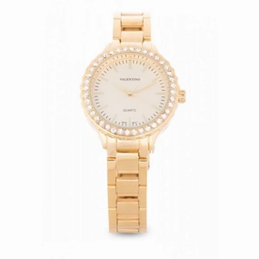 Valentino 20121959-GOLD - GOLD DIAL STAINLESS BAND Watch For Women
