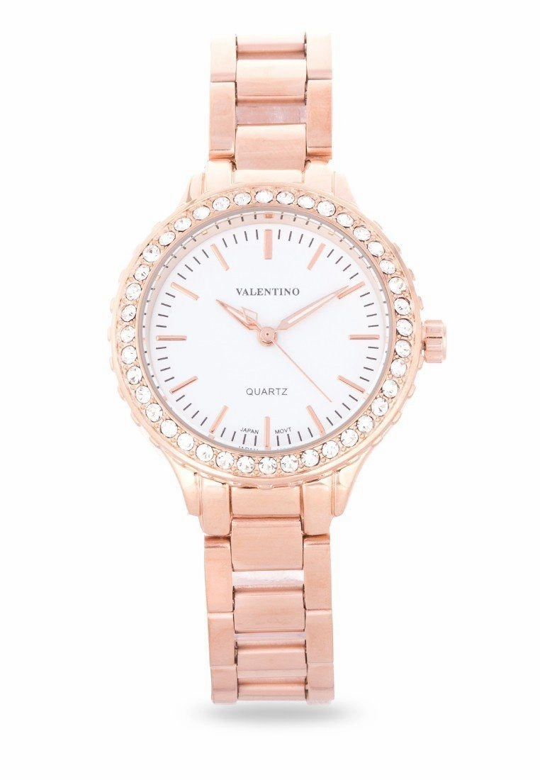 Valentino 20121960-ROSE GOLD - WHITE DIAL STAINLESS BAND Watch For Women