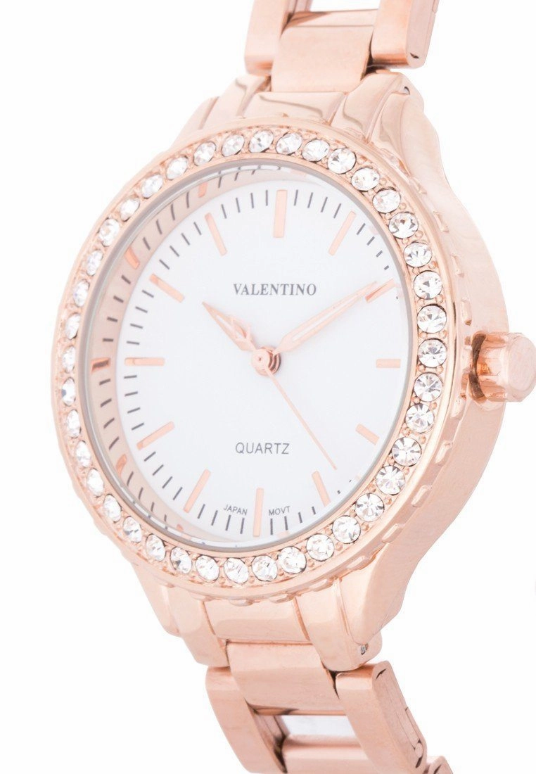 Valentino 20121960-ROSE GOLD - WHITE DIAL STAINLESS BAND Watch For Women