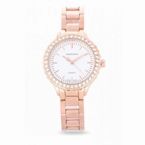 Valentino 20121960-ROSE GOLD - WHITE DIAL STAINLESS BAND Watch For Women