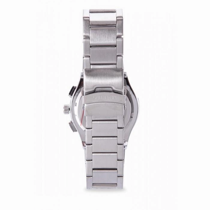 Valentino 20122068-BLACK DIAL SILVER STAINLESS STEEL BAND Watch for Men