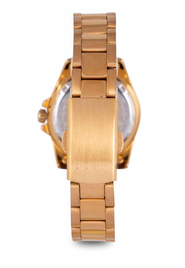 Valentino 20122289-BLACK DIAL Gold Stainless Steel Watch for Women
