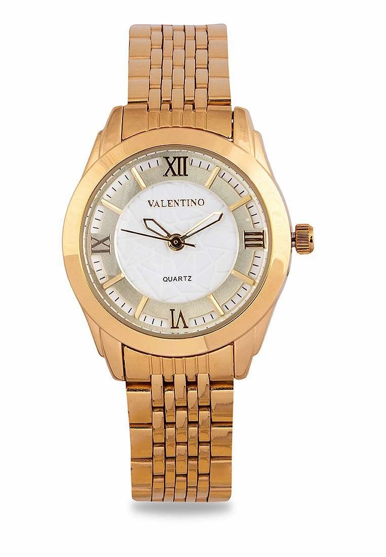 Valentino 20122320-GOLD WHT DIAL Gold Watch for Women