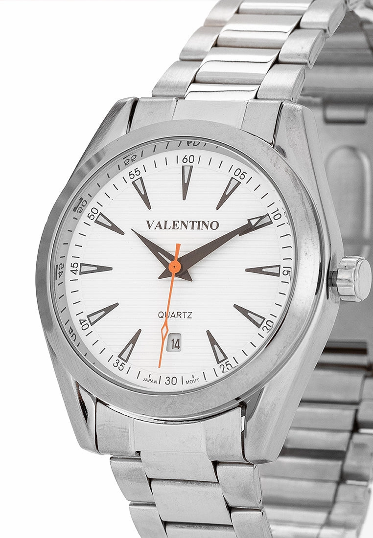 Valentino 20122401-WHITE DIAL Stainless Steel Strap Analog Watch for Men