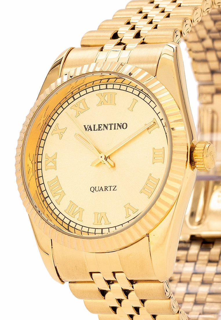 Valentino 20122402-GOLD - GOLD DIAL Stainless Steel Strap Analog Watch for Men