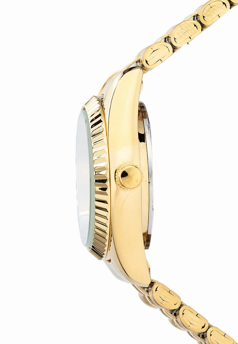 Valentino 20122403-GOLD - BLACK DIAL Stainless Steel Strap Analog Watch for Women
