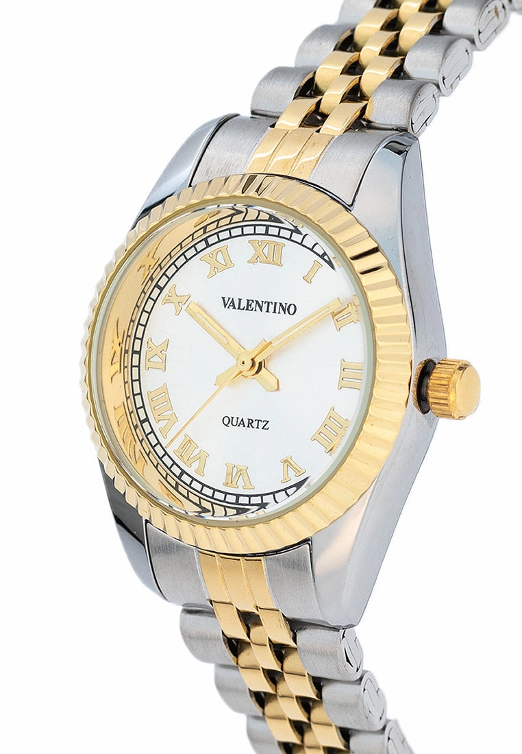 Valentino 20122403-TWO TONE - SILVER DIAL Stainless Steel Strap Analog Watch for Women