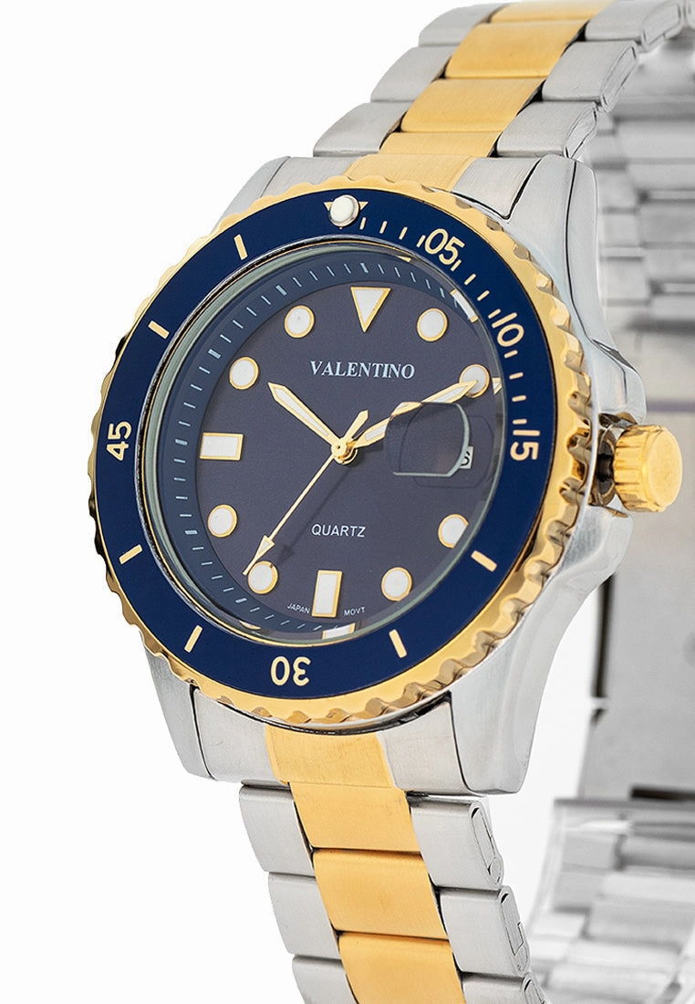 Valentino 20122409-TWO TONE - BLUE DIAL Stainless Steel Strap Analog Watch for Men