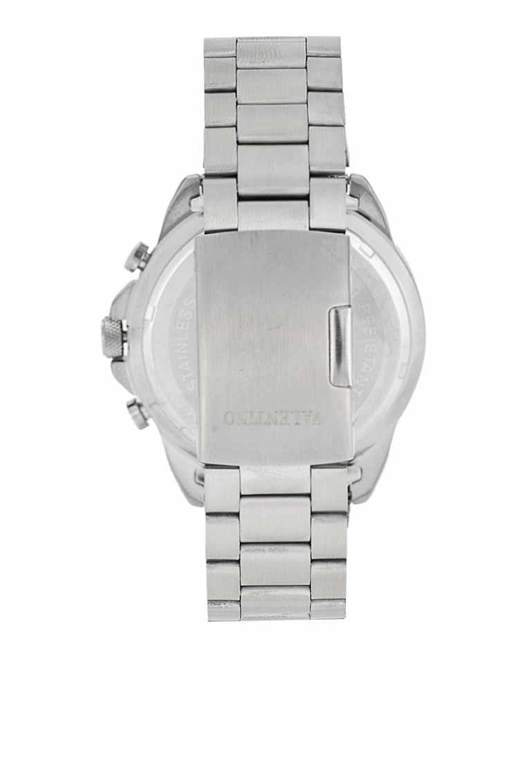 Valentino 20122419-BLACK DIAL Stainless Steel Strap Analog Watch for Men