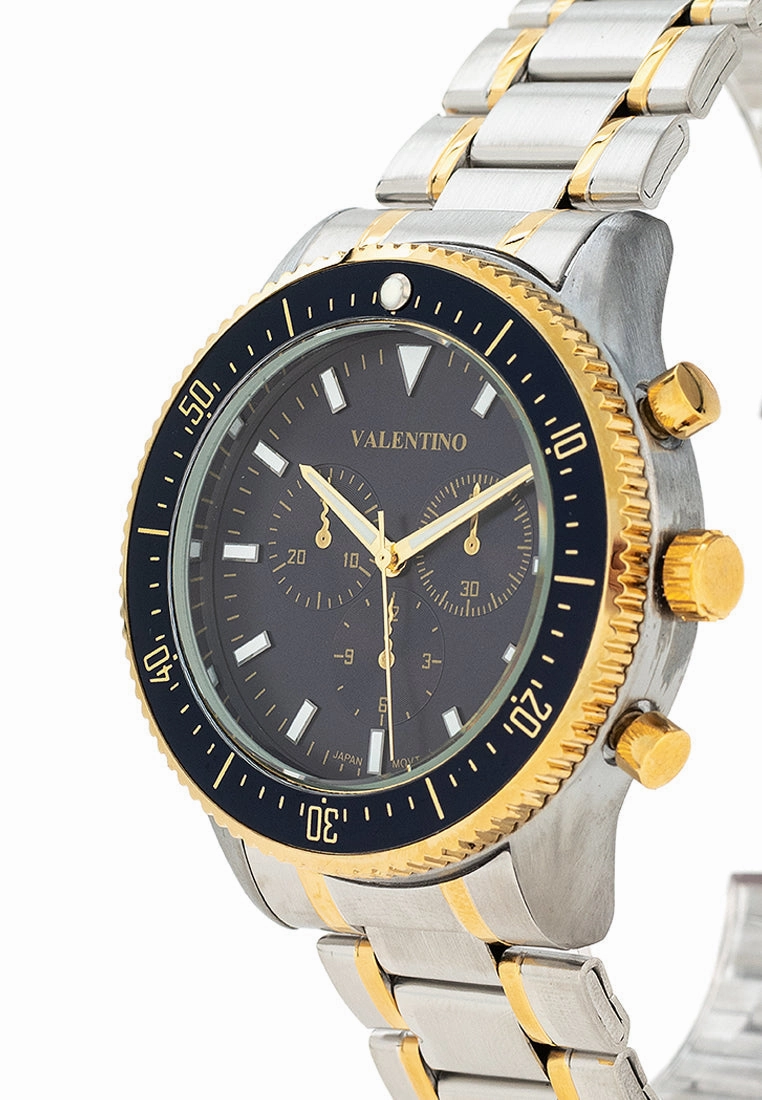 Valentino 20122426-TWO TONE - BLUE DIAL Stainless Steel Strap Analog Watch for Men