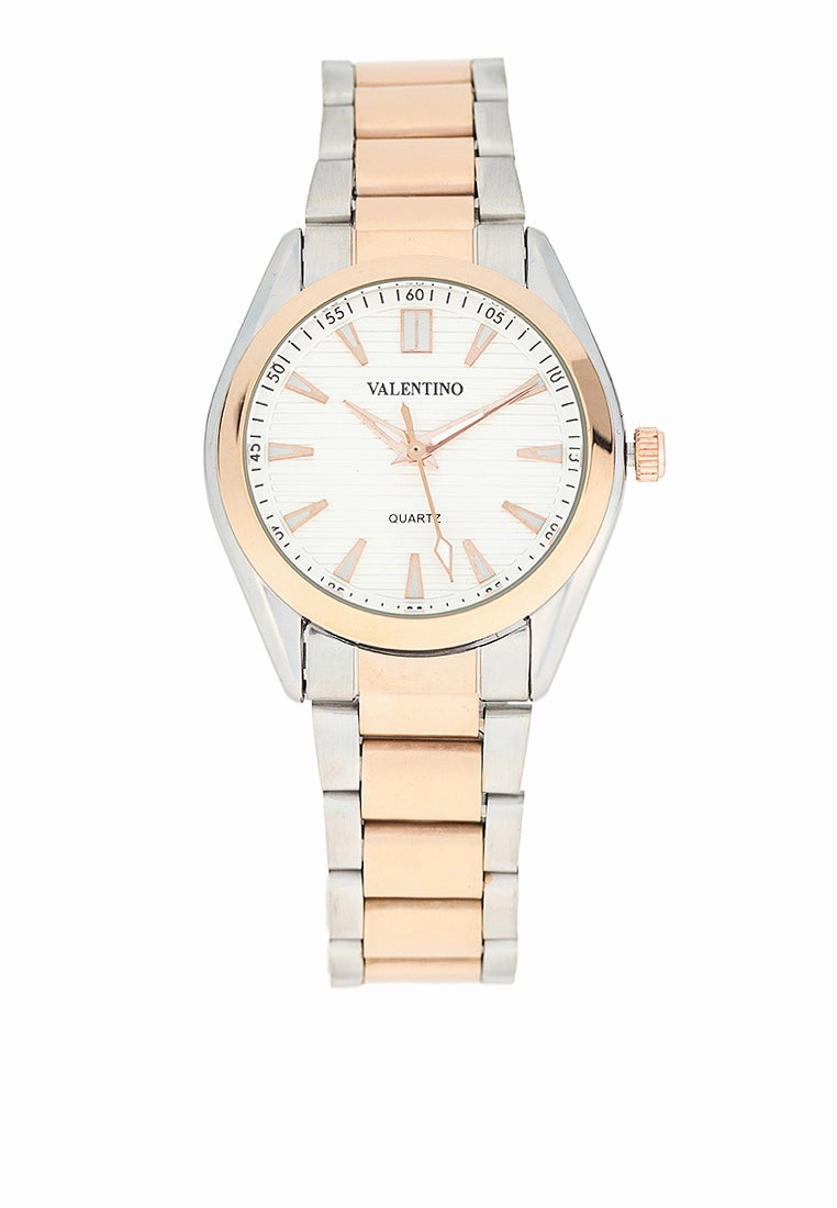 Valentino 20122457-WHITE DIAL Stainless Steel Strap Analog Watch for Women