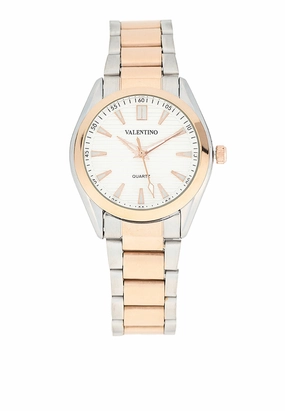 Valentino 20122457-WHITE DIAL Stainless Steel Strap Analog Watch for Women