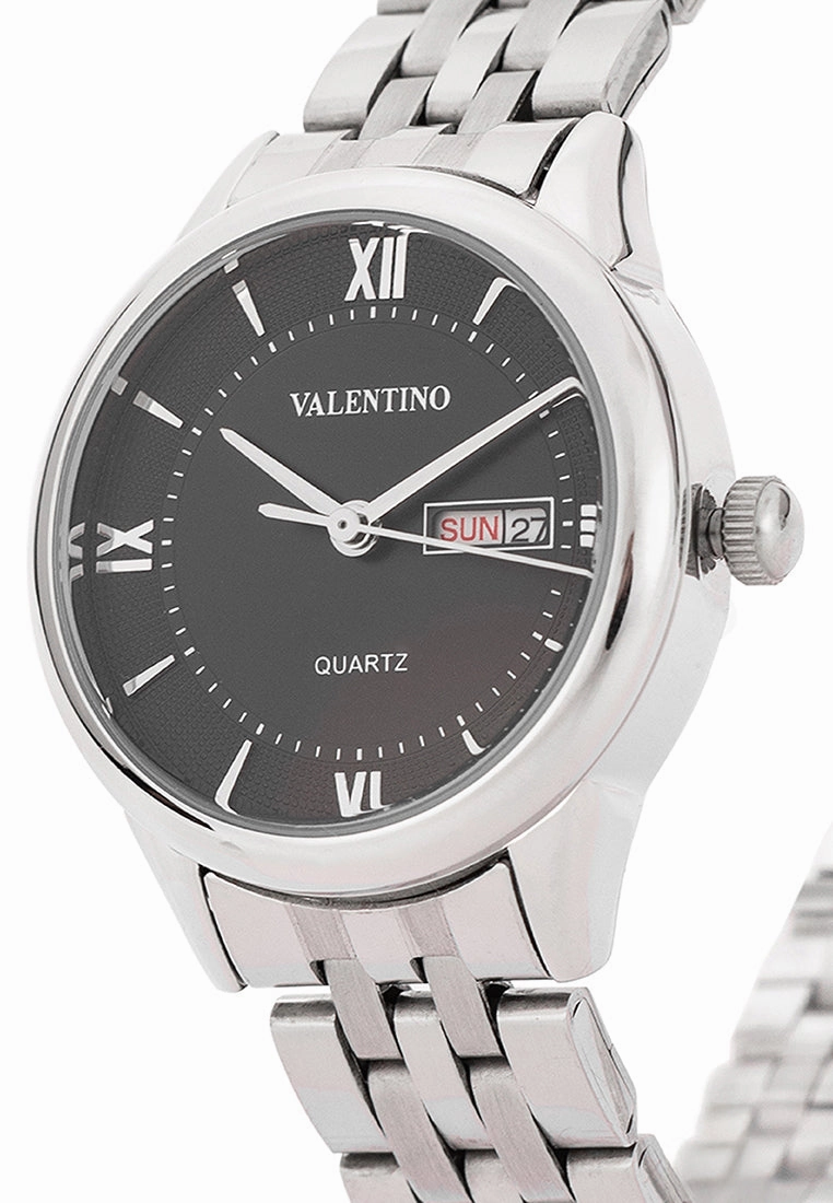 Valentino Stainless Steel Strap Analog Watch for Women 20122481-BLACK DIAL