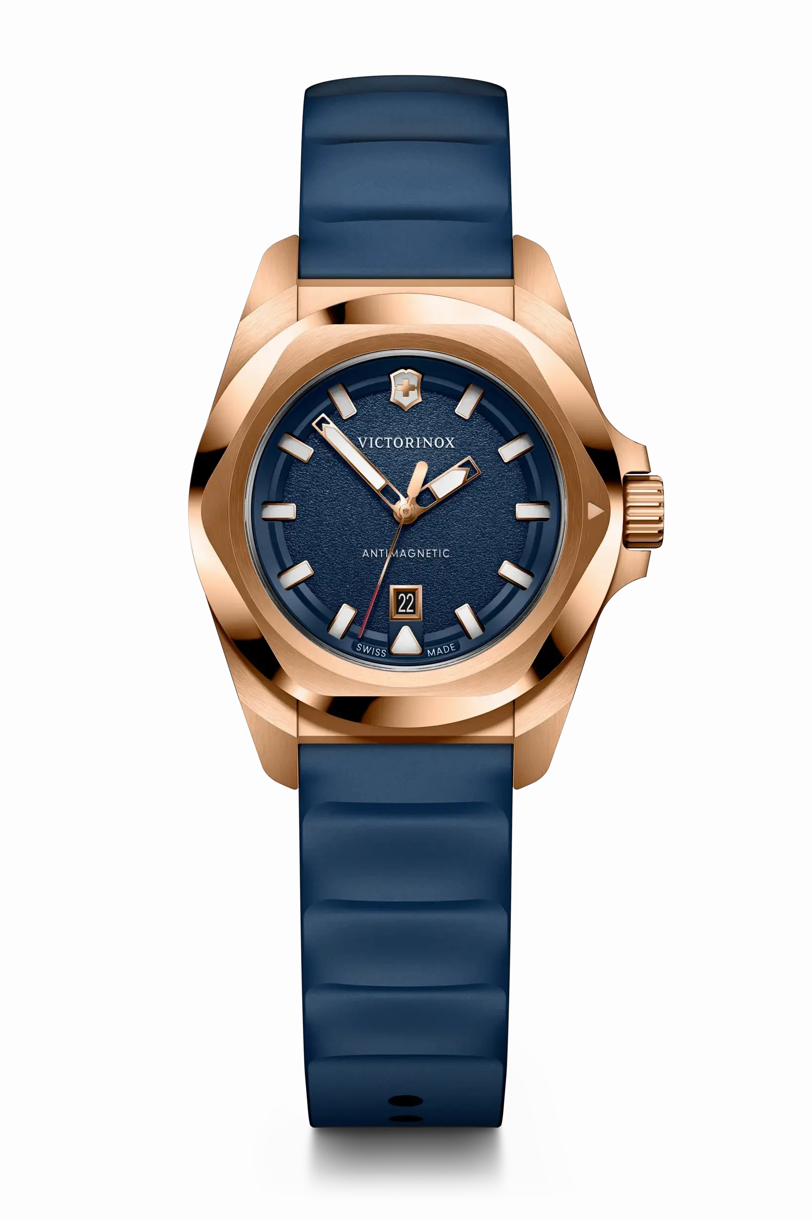 Victorinox I.N.O.X 32mm Rose Gold Blue Dial and band Watch 242035