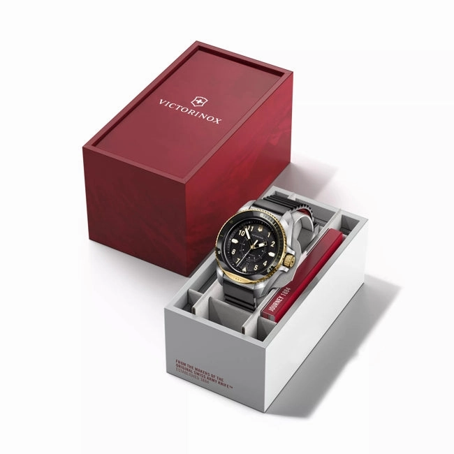 Victorinox Journey 1884 43mm Black Rubber Strap Black Dial Watch 242014