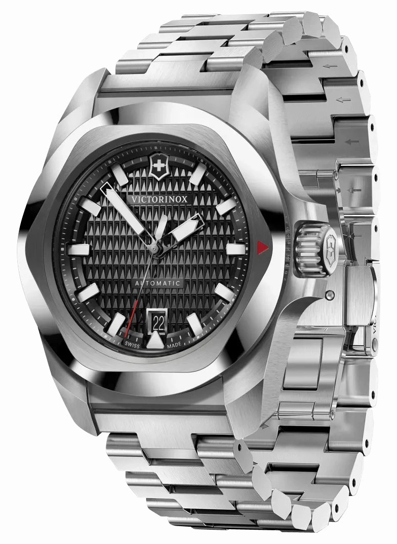Victorinox Swiss Army I.N.O.X. Automatic Stainless Steel Black Dial Date Divers Mens Watch 242019
