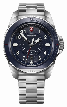 Victorinox Swiss Army Journey 1884 Stainless Steel Blue Dial Date Divers Quartz Mens Watch 241978