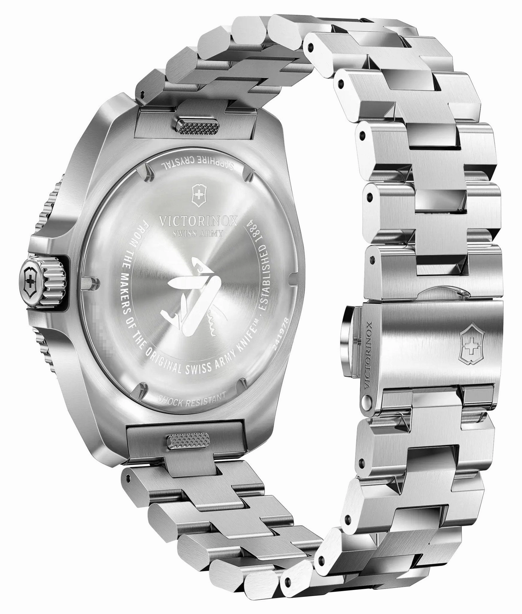 Victorinox Swiss Army Journey 1884 Stainless Steel Blue Dial Date Divers Quartz Mens Watch 241978