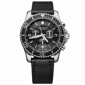 Victorinox Swiss Army Men's Chronograph Watch - Maverick Black Dial Strap | 241864