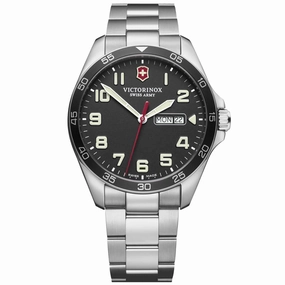Victorinox Swiss Army Men's Quartz Watch - Fieldforce Black Dial Bracelet | 241849