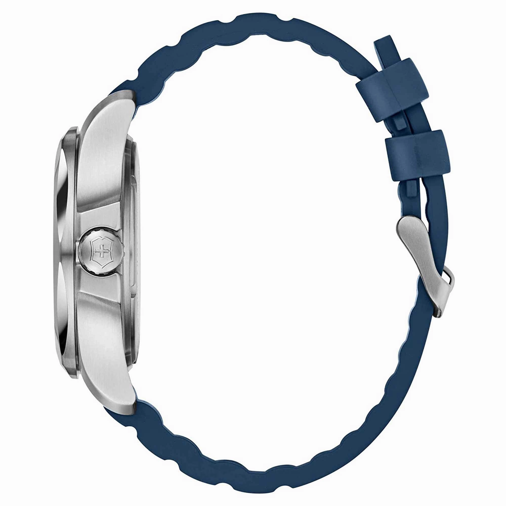 Victorinox Swiss Army Men's Quartz Watch - I.N.O.X. Blue Dial Rubber Strap | 241688.1