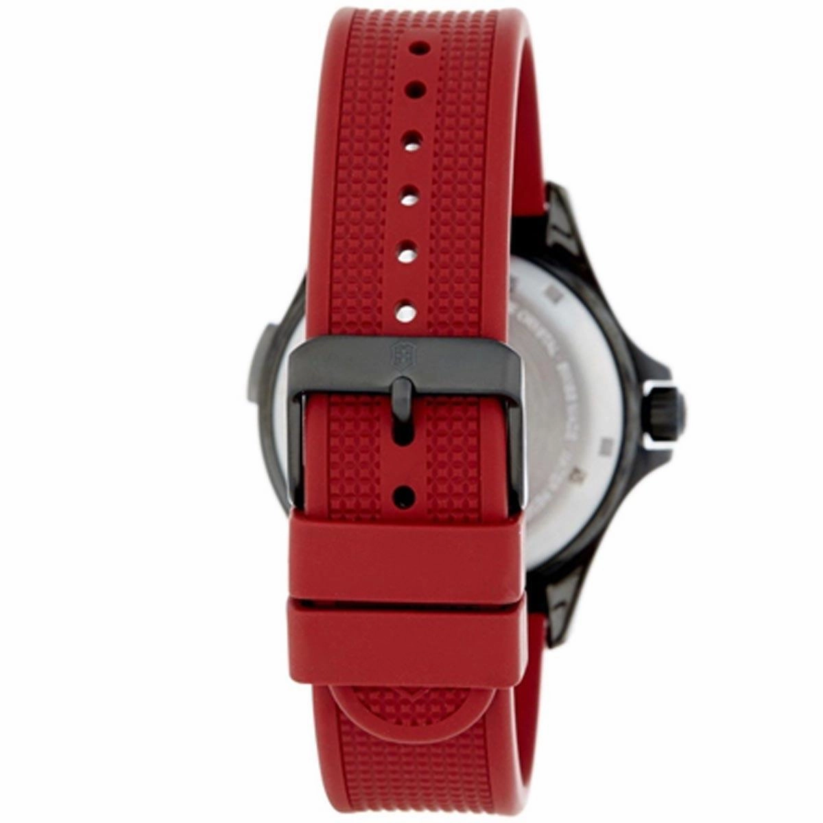 Victorinox Swiss Army Men's Quartz Watch - Night Vision Red Dial Rubber Strap | 241717
