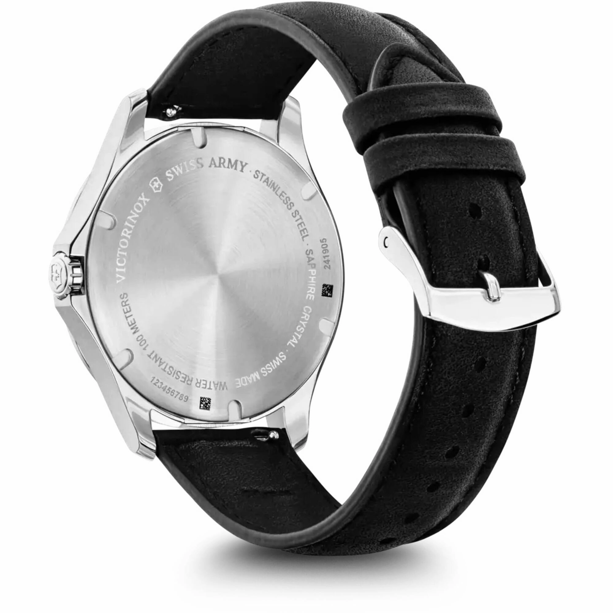 Victorinox Swiss Army Men's Watch - Alliance Silver Tone Dial Black Strap | 241905