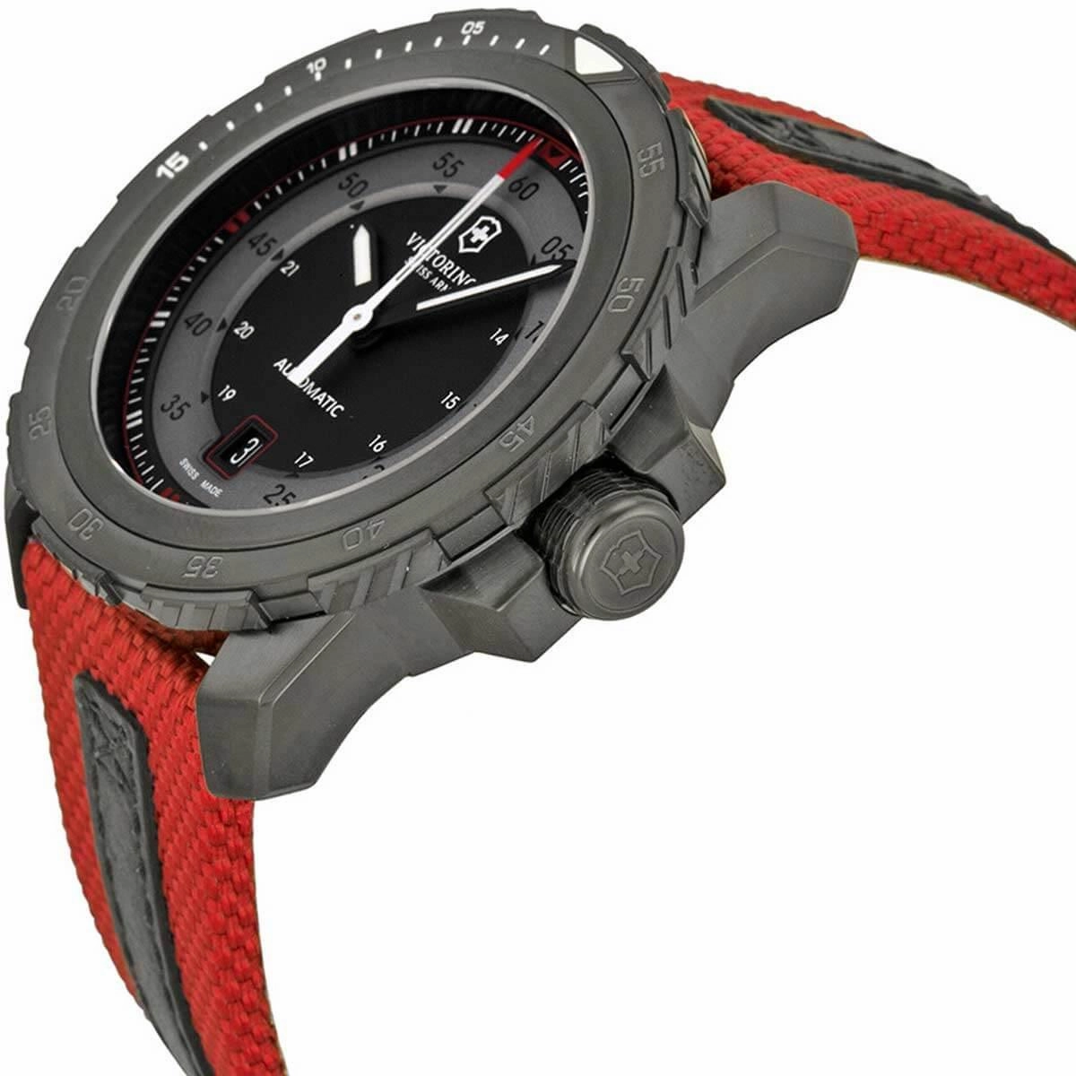 Victorinox Swiss Army Men's Watch - Alpnach Mechanical Red and Black Strap | 241686