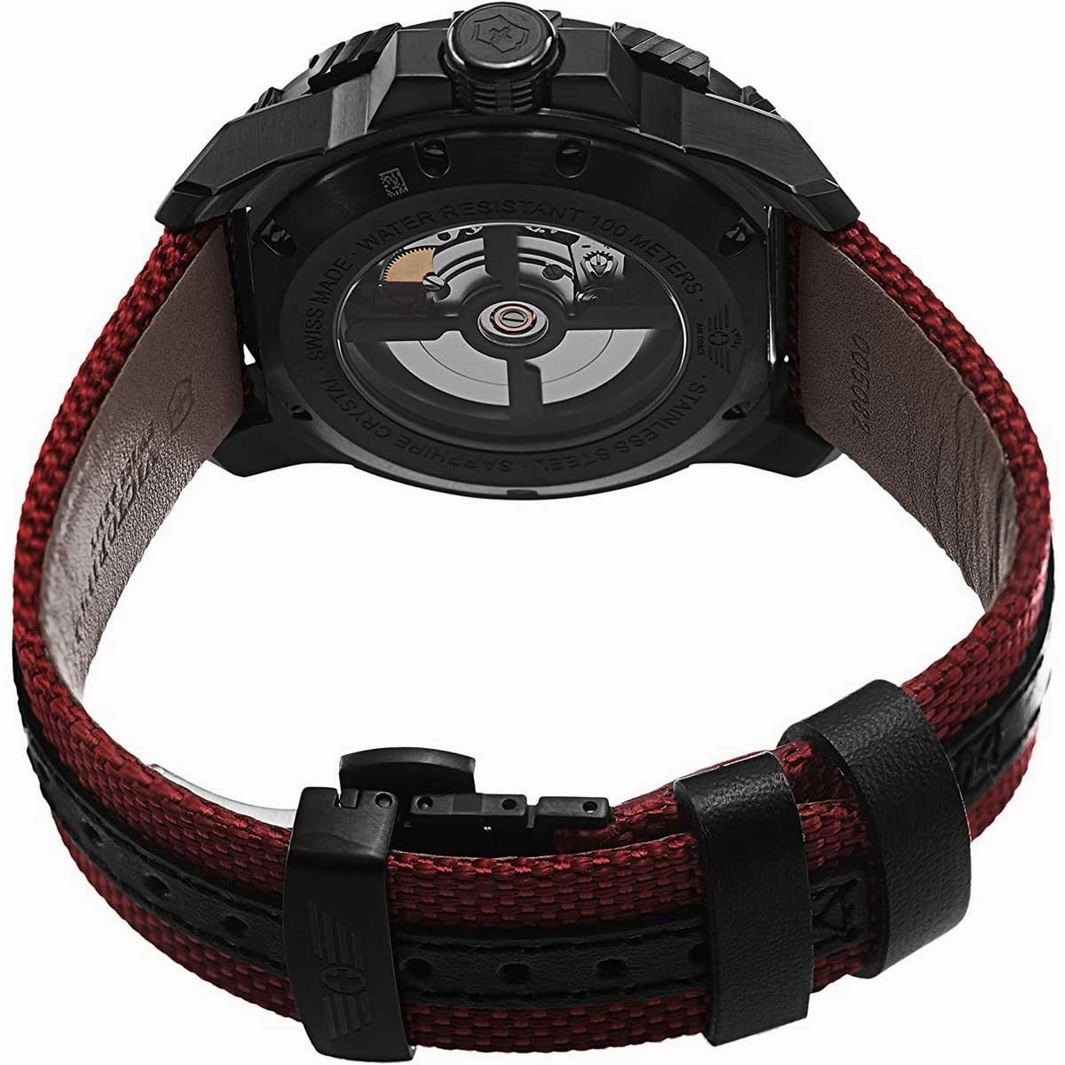 Victorinox Swiss Army Men's Watch - Alpnach Mechanical Red and Black Strap | 241686