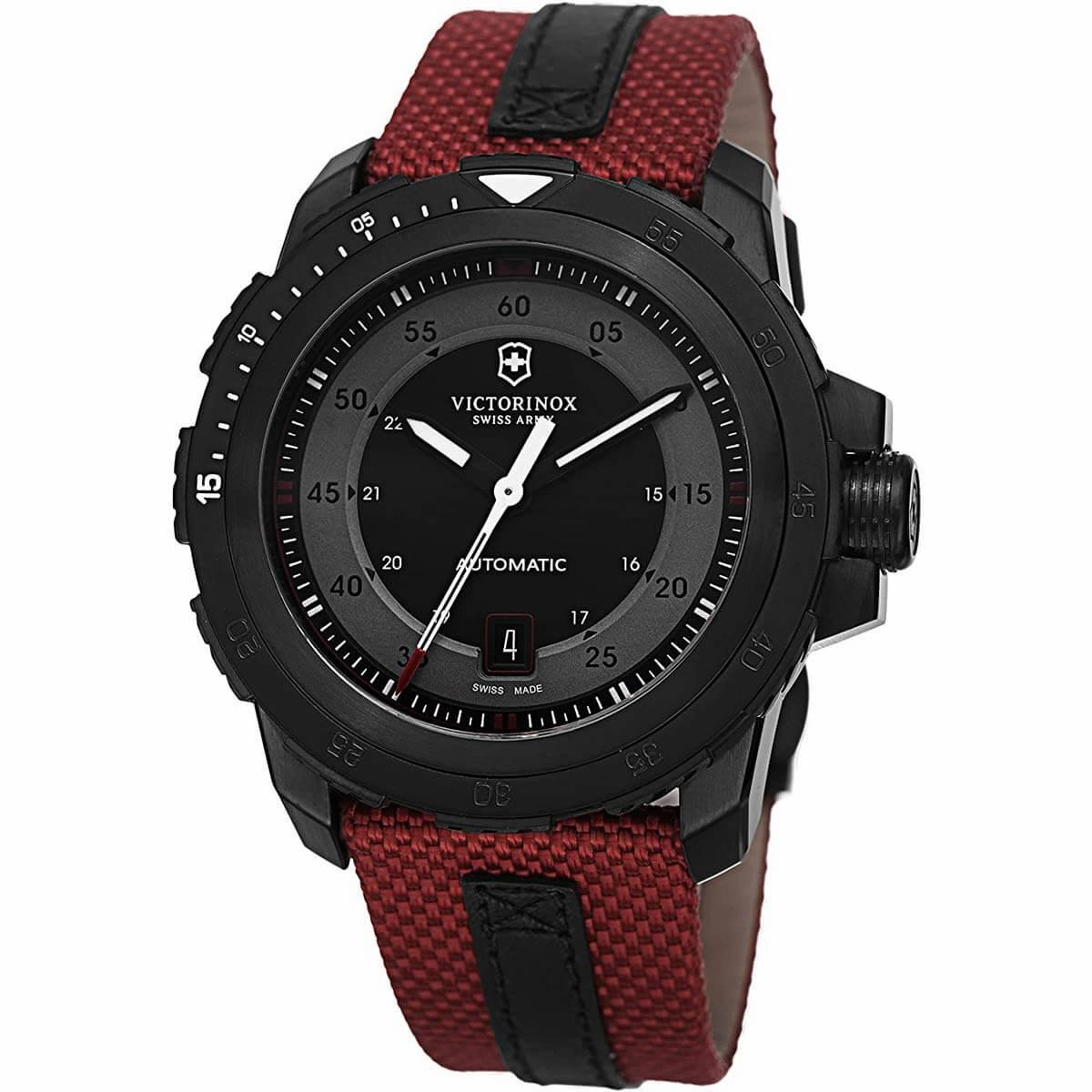 Victorinox Swiss Army Men's Watch - Alpnach Mechanical Red and Black Strap | 241686