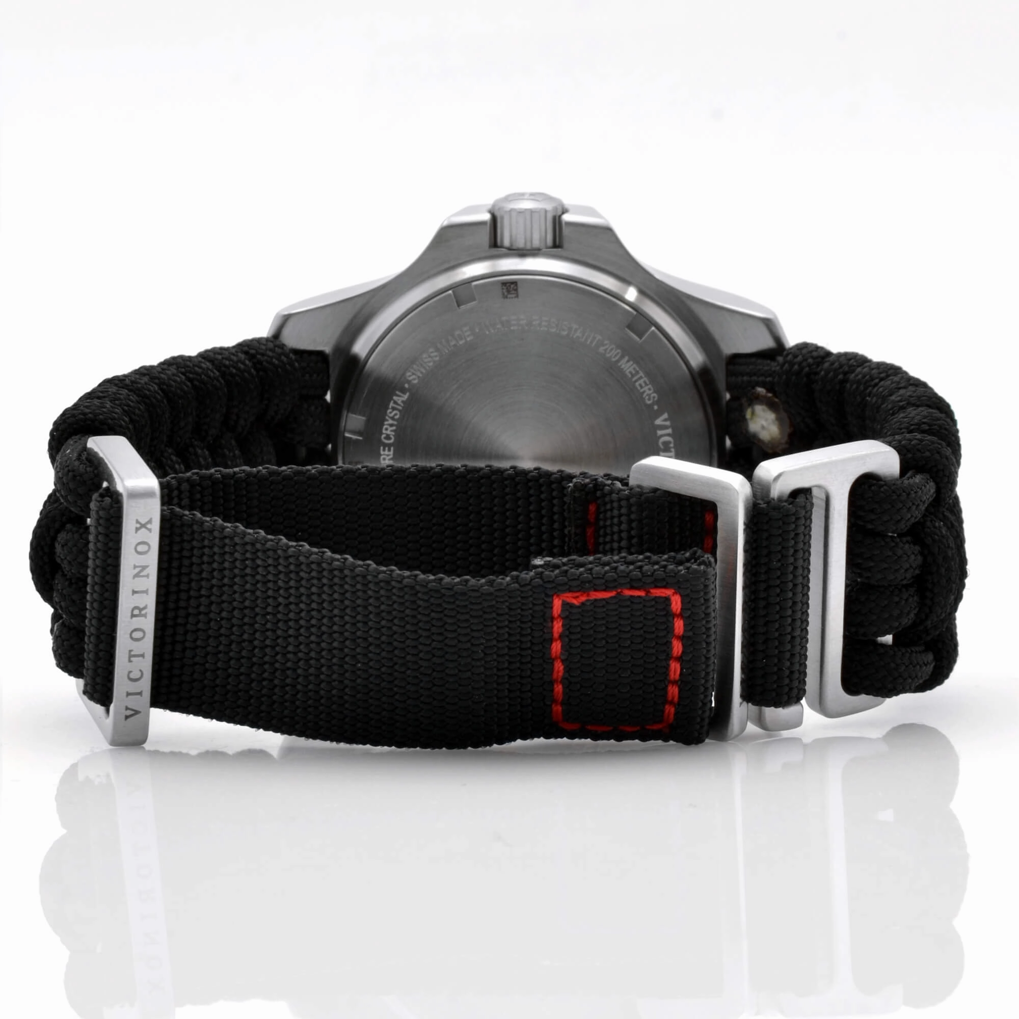 Victorinox Swiss Army Men's Watch - I.N.O.X. Quartz Black Dial Strap Dive | 241726