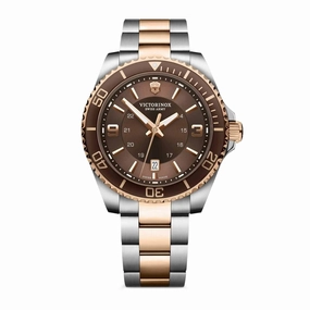 Victorinox Swiss Army Men's Watch - Maverick Large Brown Dial Bracelet | 241951
