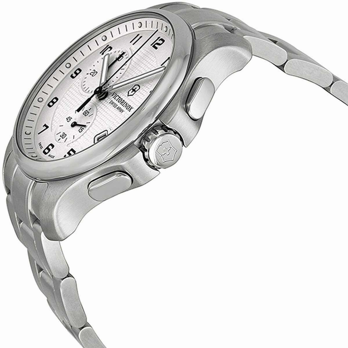 Victorinox Swiss Army Men's Watch - Officer's White Dial Silver Bracelet | 241554