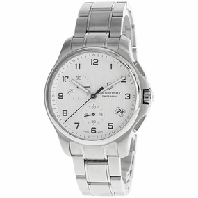 Victorinox Swiss Army Men's Watch - Officer's White Dial Silver Bracelet | 241554
