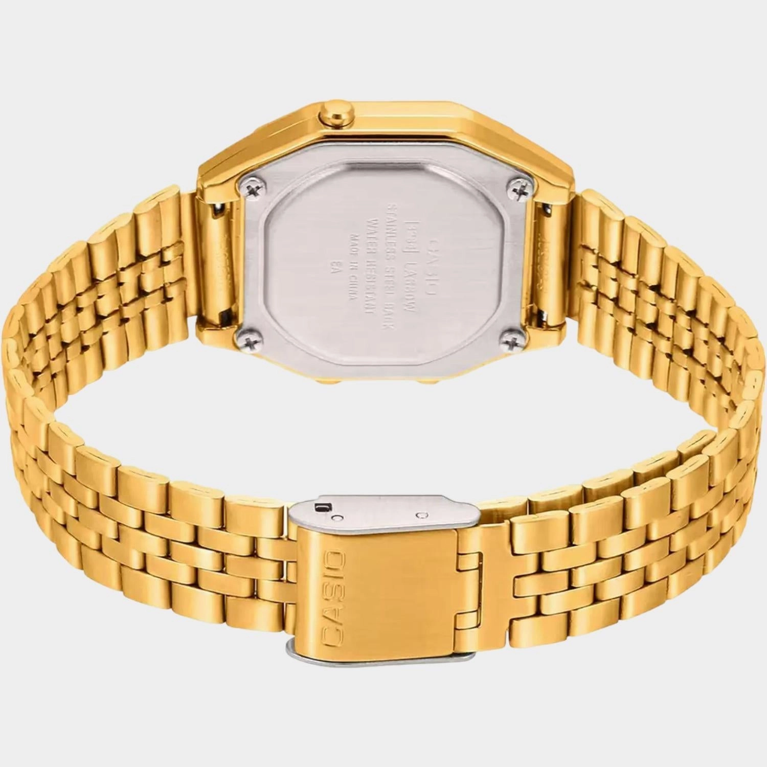 Vintage Women's Gold Digital Stainless Steel Watch D205 - LA680WGA-1BDF