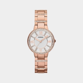 Virginia Women Quartz Silver Dial Analog Stainless Steel Watch ES3284