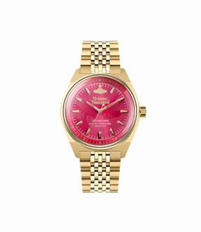 Vivienne Westwood  -  Lady Sydenham Gold & Pink Watch