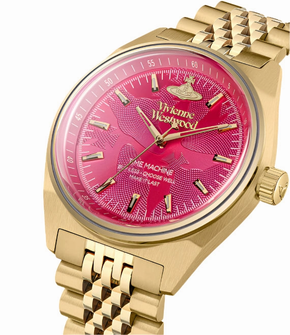 Vivienne Westwood  -  Lady Sydenham Gold & Pink Watch