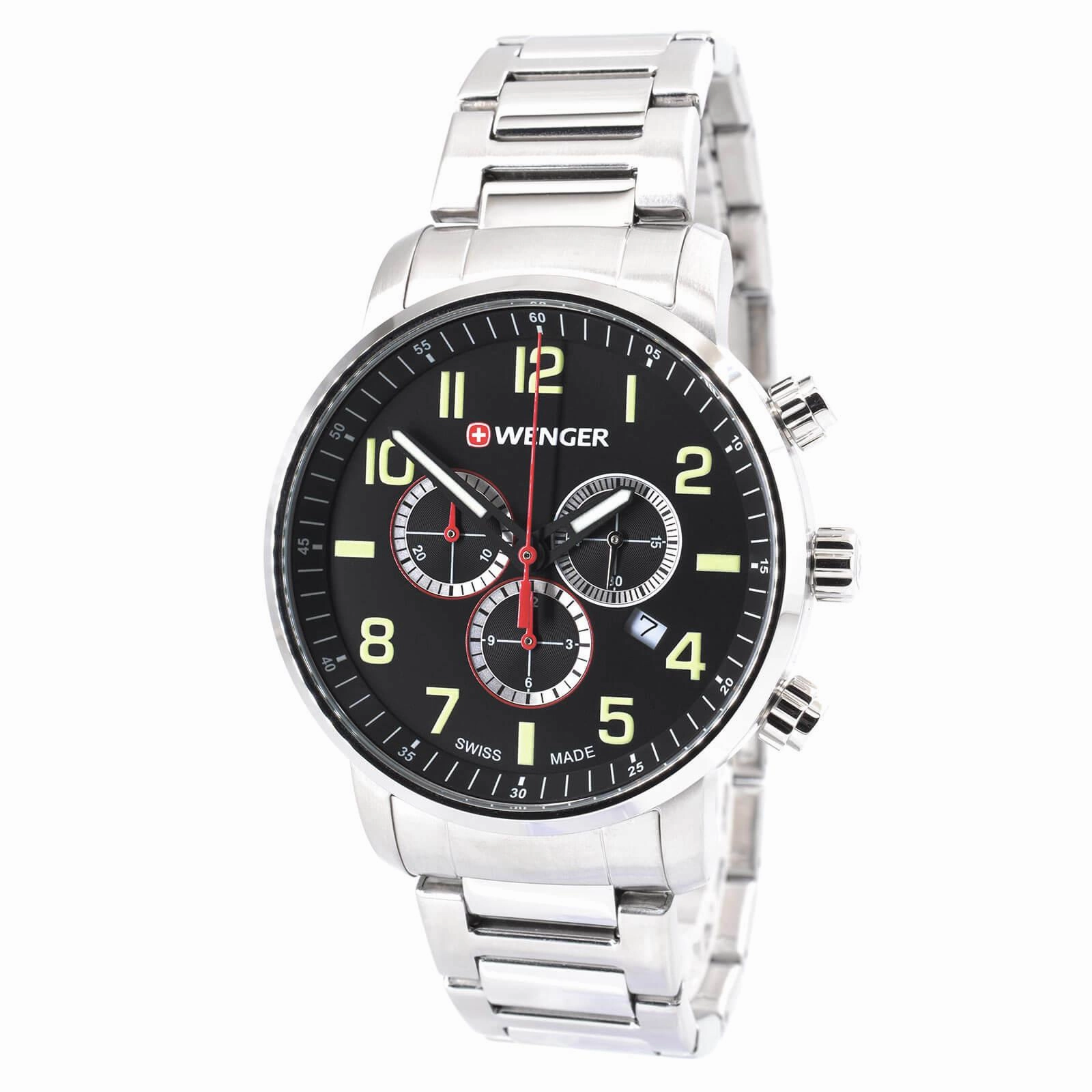 Wenger 01.1543.102 Attitude Chrono Mens Steel Bracelet Watch