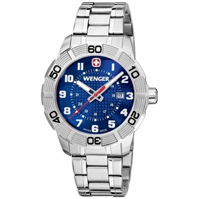 Wenger 0851.103 Men's Roadster Sport Blue Dial Steel Bracelet Watch