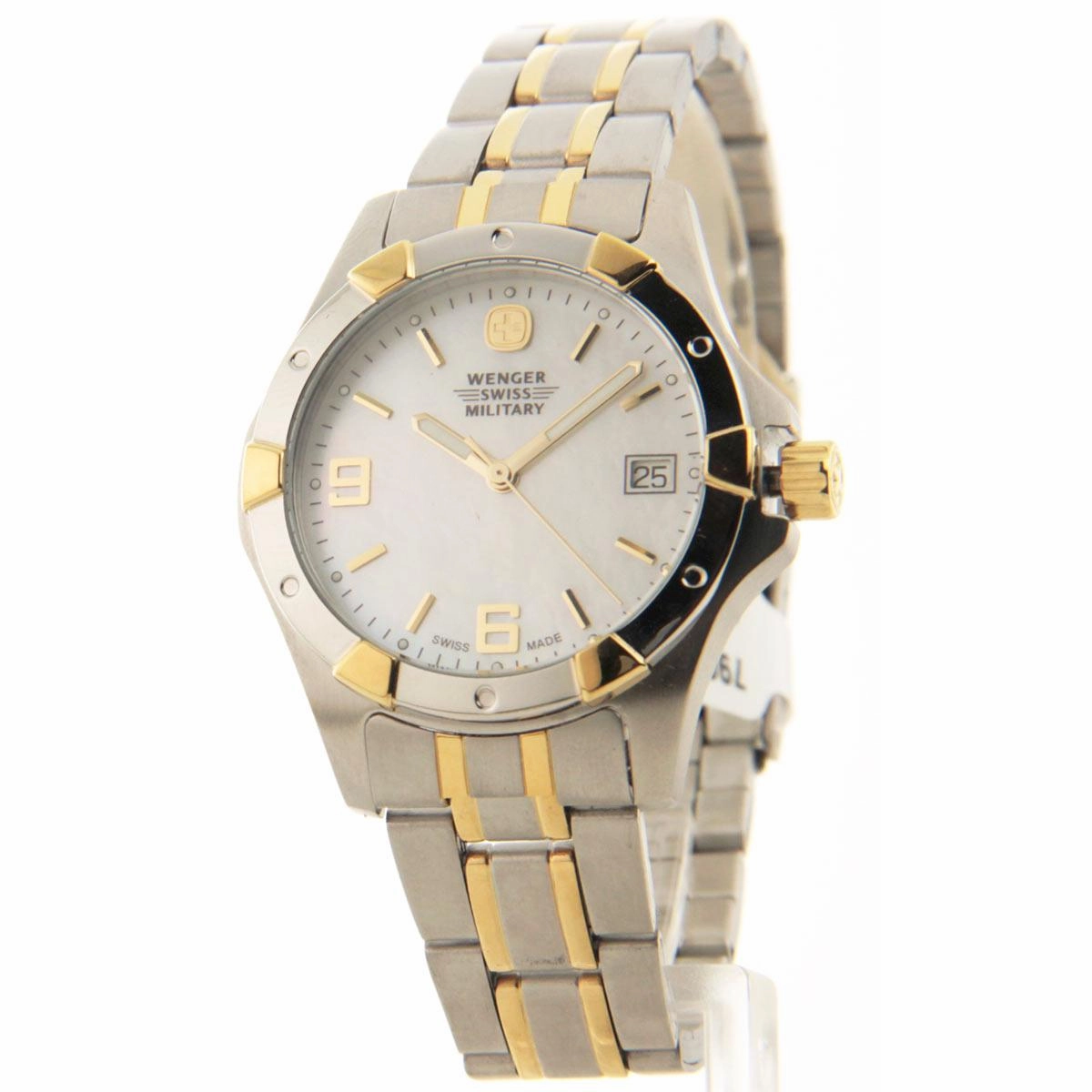 Wenger 79093 Women's Military Elite Silver Dial Two Tone Steel Watch