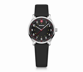 Wenger City Sport 34mm Black Dial Silicone Watch 01.1421.127