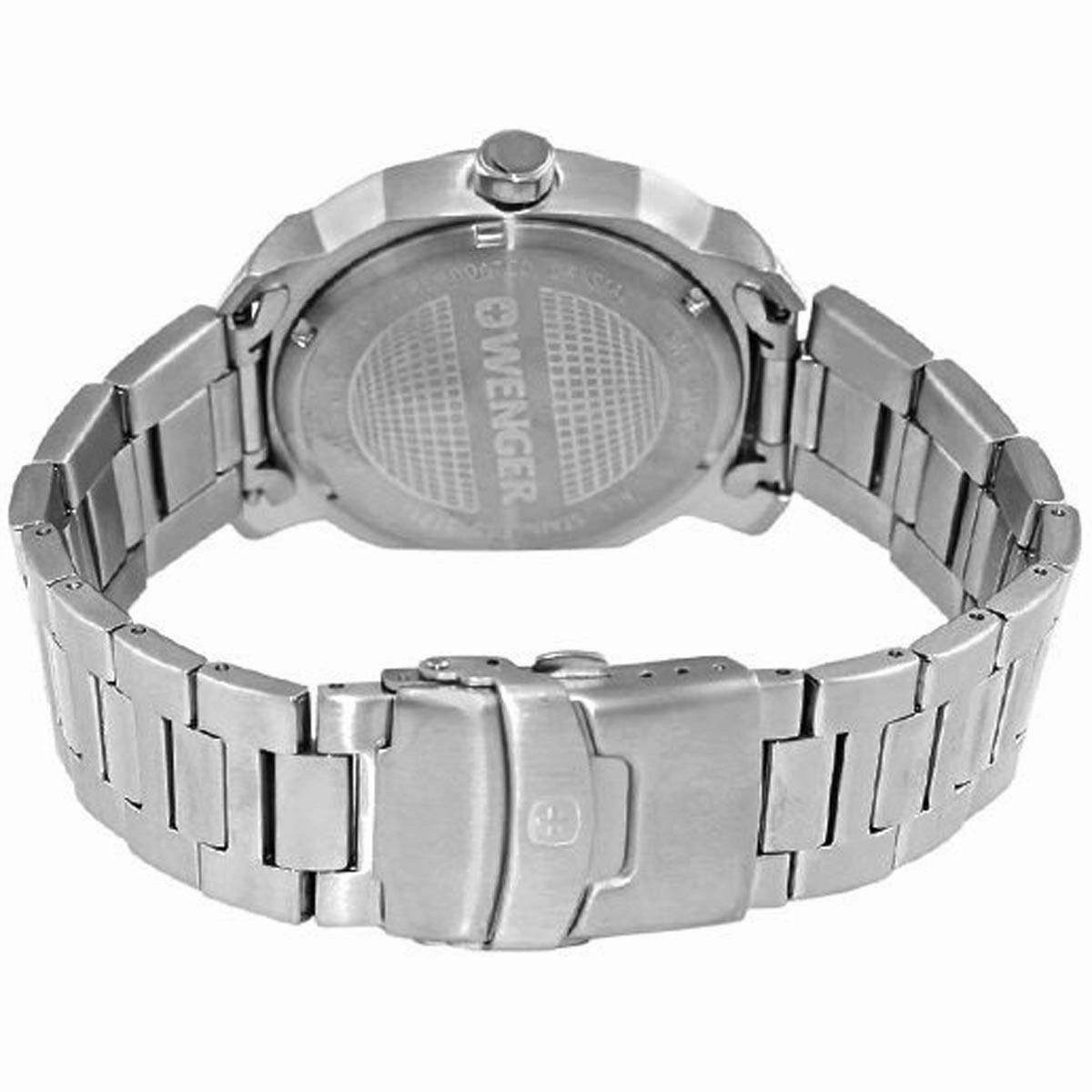 Wenger Men's Quartz Watch - Edge Index Blue Dial Silver Steel Bracelet | 01.1141.112