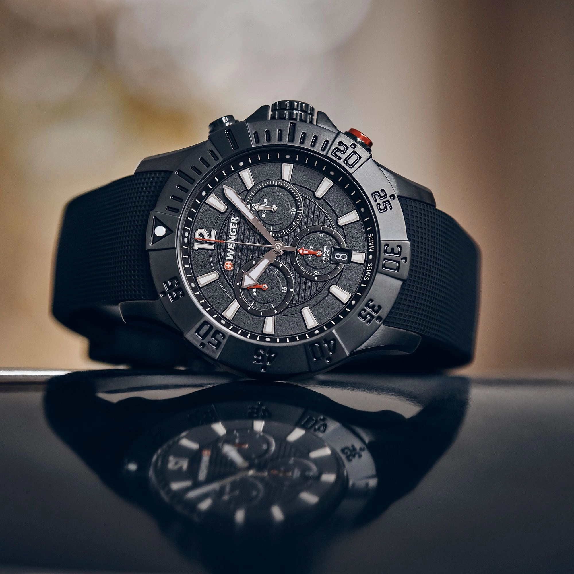 Wenger Seaforce Chrono Black Dial Watch 01.0643.120